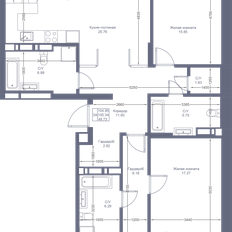 Квартира 105 м², 3-комнатная - изображение 2