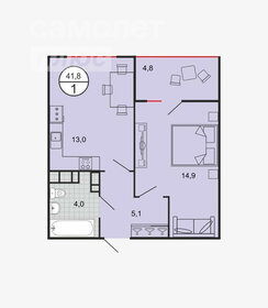41,8 м², 1-комнатная квартира 4 300 000 ₽ - изображение 18
