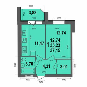 Квартира 37,2 м², 1-комнатная - изображение 1