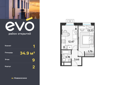 34,6 м², 1-комнатная квартира 8 200 000 ₽ - изображение 49