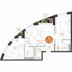 72,1 м², 3-комнатная квартира 20 027 500 ₽ - изображение 39