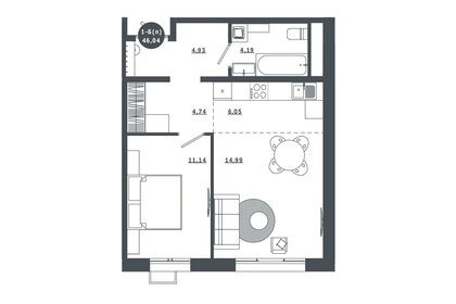 45,8 м², 2-комнатная квартира 4 200 000 ₽ - изображение 73