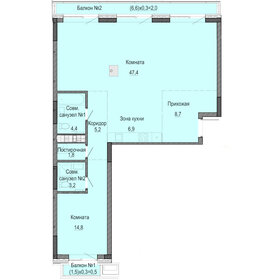 109,4 м², 2-комнатная квартира 18 050 000 ₽ - изображение 21