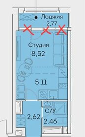 Квартира 21,5 м², студия - изображение 1