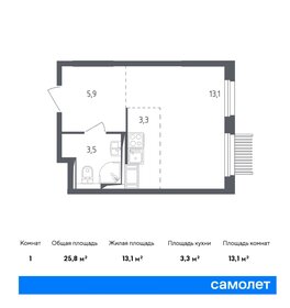 28 м², квартира-студия 6 700 000 ₽ - изображение 114