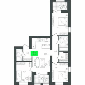 Квартира 91,2 м², 3-комнатная - изображение 1