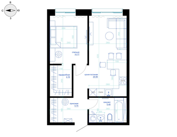 43,9 м², квартира-студия 5 048 500 ₽ - изображение 39