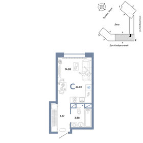 22,2 м², квартира-студия 4 215 000 ₽ - изображение 64