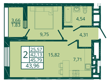 62,5 м², 2-комнатная квартира 5 350 000 ₽ - изображение 92