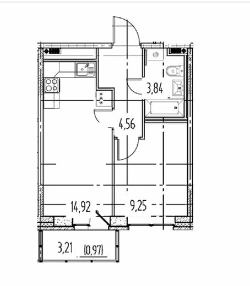 30,3 м², 1-комнатная квартира 7 555 000 ₽ - изображение 1