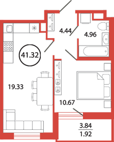 40,5 м², 1-комнатная квартира 7 648 011 ₽ - изображение 71