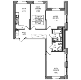 112,5 м², 4-комнатная квартира 20 175 000 ₽ - изображение 22