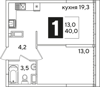 43,7 м², 1-комнатная квартира 5 300 000 ₽ - изображение 84