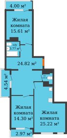 Квартира 90,9 м², 3-комнатная - изображение 1