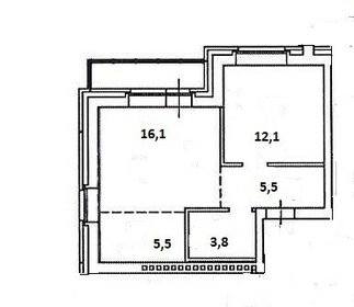 Квартира 43,3 м², 2-комнатная - изображение 1