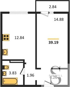 39,2 м², 1-комнатная квартира 4 443 275 ₽ - изображение 61