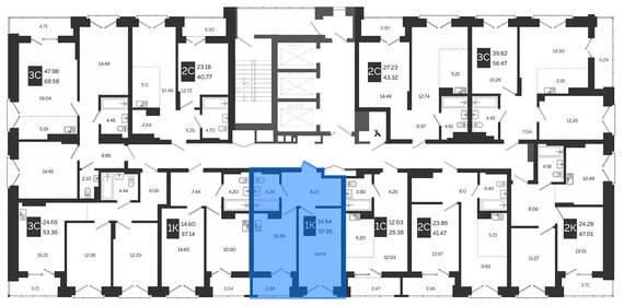 64,3 м², 2-комнатная квартира 7 550 000 ₽ - изображение 12