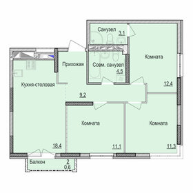 69,1 м², 3-комнатная квартира 6 702 000 ₽ - изображение 23