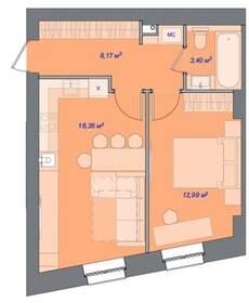 48,1 м², 2-комнатная квартира 4 471 440 ₽ - изображение 89
