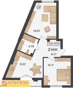 80,6 м², 3-комнатная квартира 8 866 000 ₽ - изображение 5