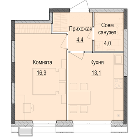 Квартира 38,2 м², 1-комнатная - изображение 1