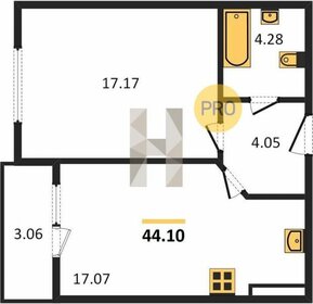 Квартира 44,1 м², 1-комнатная - изображение 1