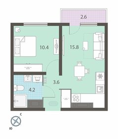 35,9 м², 1-комнатная квартира 5 410 848 ₽ - изображение 9