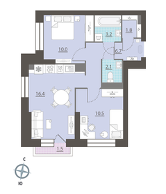 Квартира 51,2 м², 2-комнатная - изображение 1