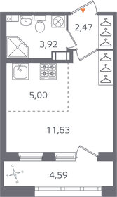 Квартира 25,3 м², студия - изображение 1