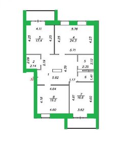 117 м², 3-комнатная квартира 12 400 000 ₽ - изображение 87