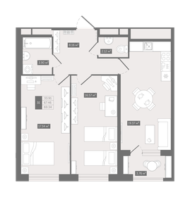 63 м², 2-комнатная квартира 11 800 000 ₽ - изображение 70