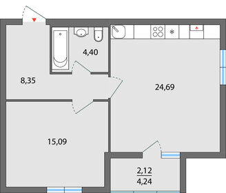 56,9 м², 2-комнатная квартира 4 860 000 ₽ - изображение 9