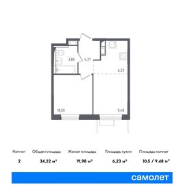 35,5 м², 1-комнатная квартира 5 850 000 ₽ - изображение 52