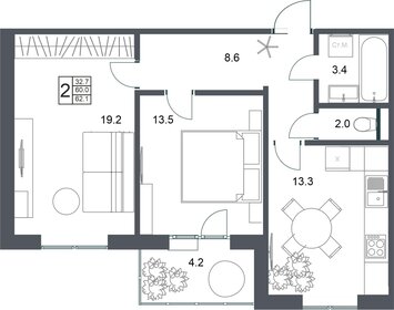 62,1 м², 2-комнатная квартира 6 241 050 ₽ - изображение 25