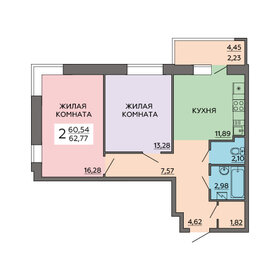 Квартира 63,3 м², 2-комнатная - изображение 1