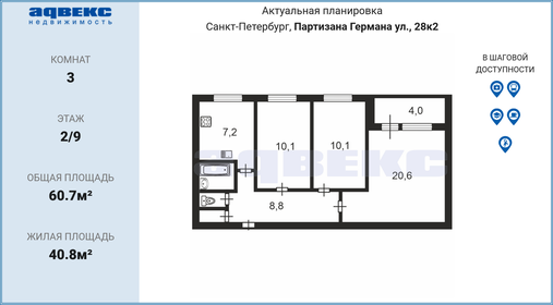 79,2 м², 3-комнатная квартира 8 400 000 ₽ - изображение 32