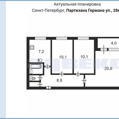 Квартира 60,7 м², 3-комнатная - изображение 2