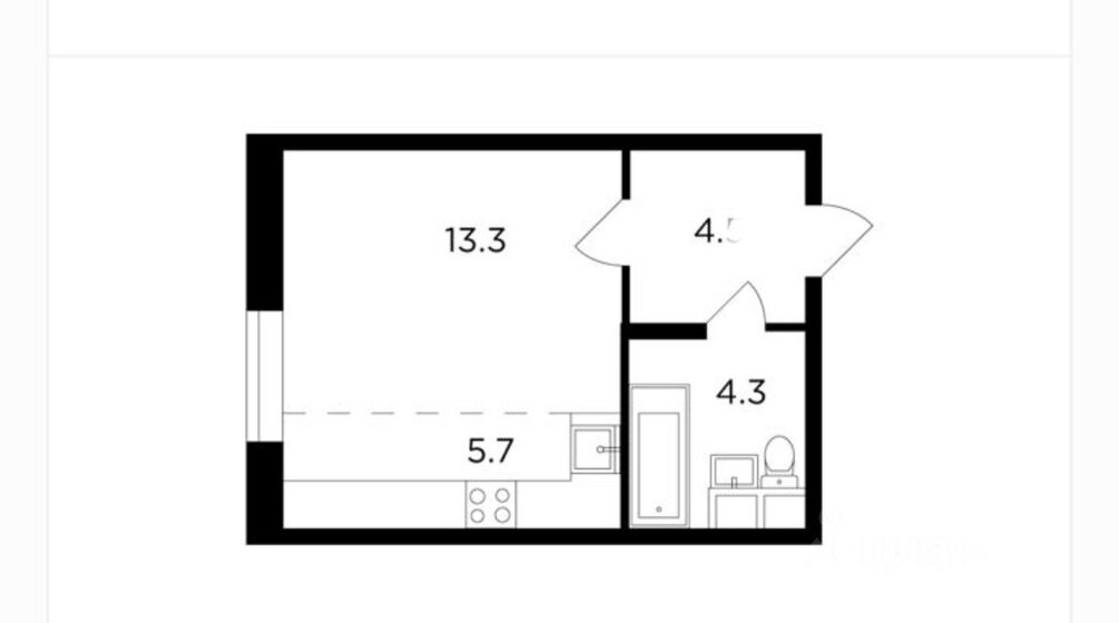 28 м², квартира-студия 8 900 000 ₽ - изображение 1