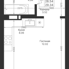 Квартира 29,3 м², студия - изображение 2