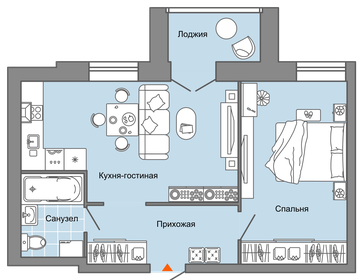 52 м², 2-комнатная квартира 5 666 602 ₽ - изображение 15