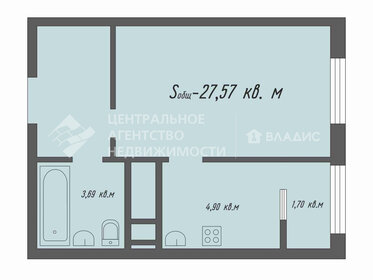 Квартира 27,6 м², 1-комнатная - изображение 1