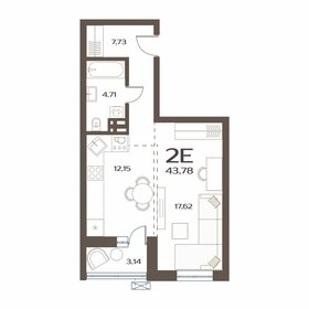 Квартира 43,8 м², 1-комнатная - изображение 1