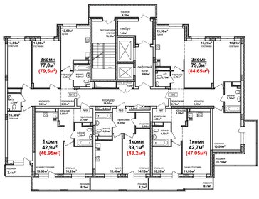 104,8 м², 3-комнатная квартира 24 497 000 ₽ - изображение 95