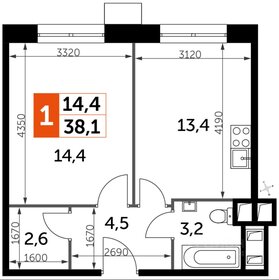 38,1 м², 1-комнатные апартаменты 11 000 000 ₽ - изображение 68