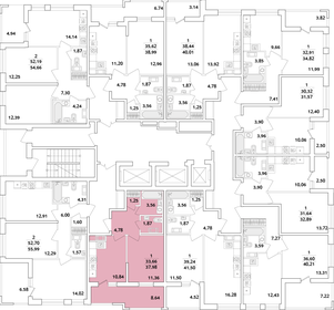 38,3 м², 1-комнатная квартира 8 852 328 ₽ - изображение 57