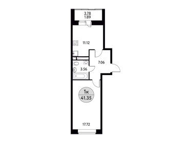 41,4 м², 1-комнатная квартира 5 726 975 ₽ - изображение 3