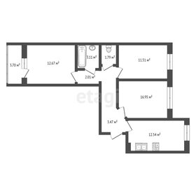 Квартира 72,8 м², 3-комнатная - изображение 1