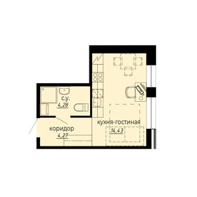 Квартира 23 м², студия - изображение 1