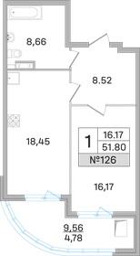 55,7 м², 1-комнатная квартира 10 152 860 ₽ - изображение 30