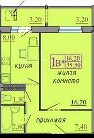 Квартира 35,5 м², 1-комнатная - изображение 1